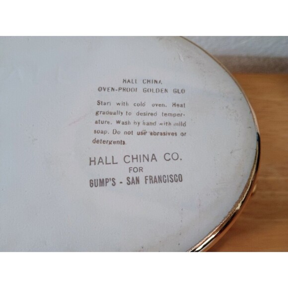 Vintage Hall Golden Glo Gold 2 Quart French Casserole Dish With Lid - Picture 10 of 11